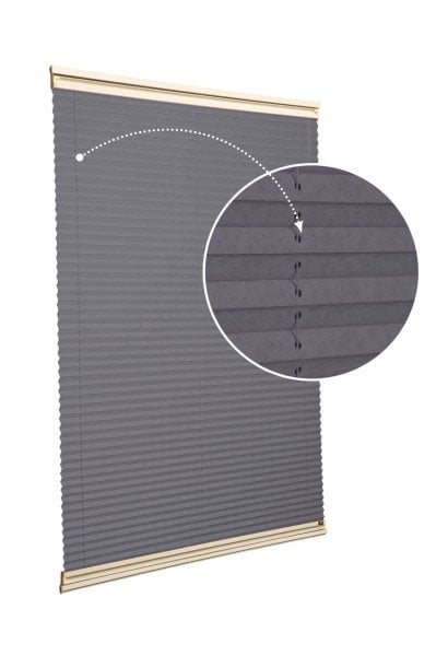 Yapıştırmalı Sistem (Desenli Kumaş) Lotus-Antresit Gri -2421 - Krem