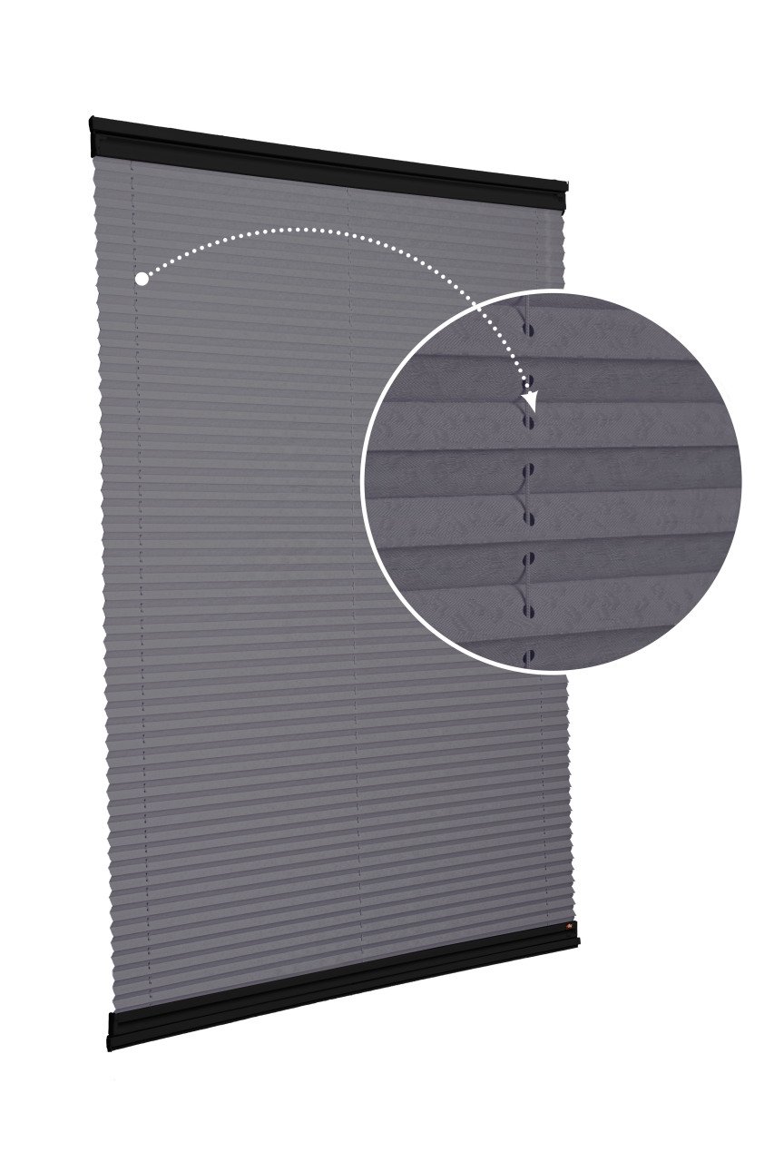 Yapıştırmalı Sistem (Desenli Kumaş) Lotus-Antresit Gri -2421 - Siyah