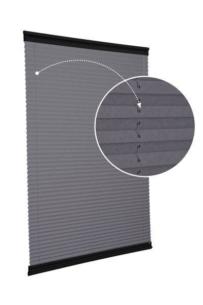 Yapıştırmalı Sistem (Desenli Kumaş) Lotus-Antresit Gri -2421 - Siyah