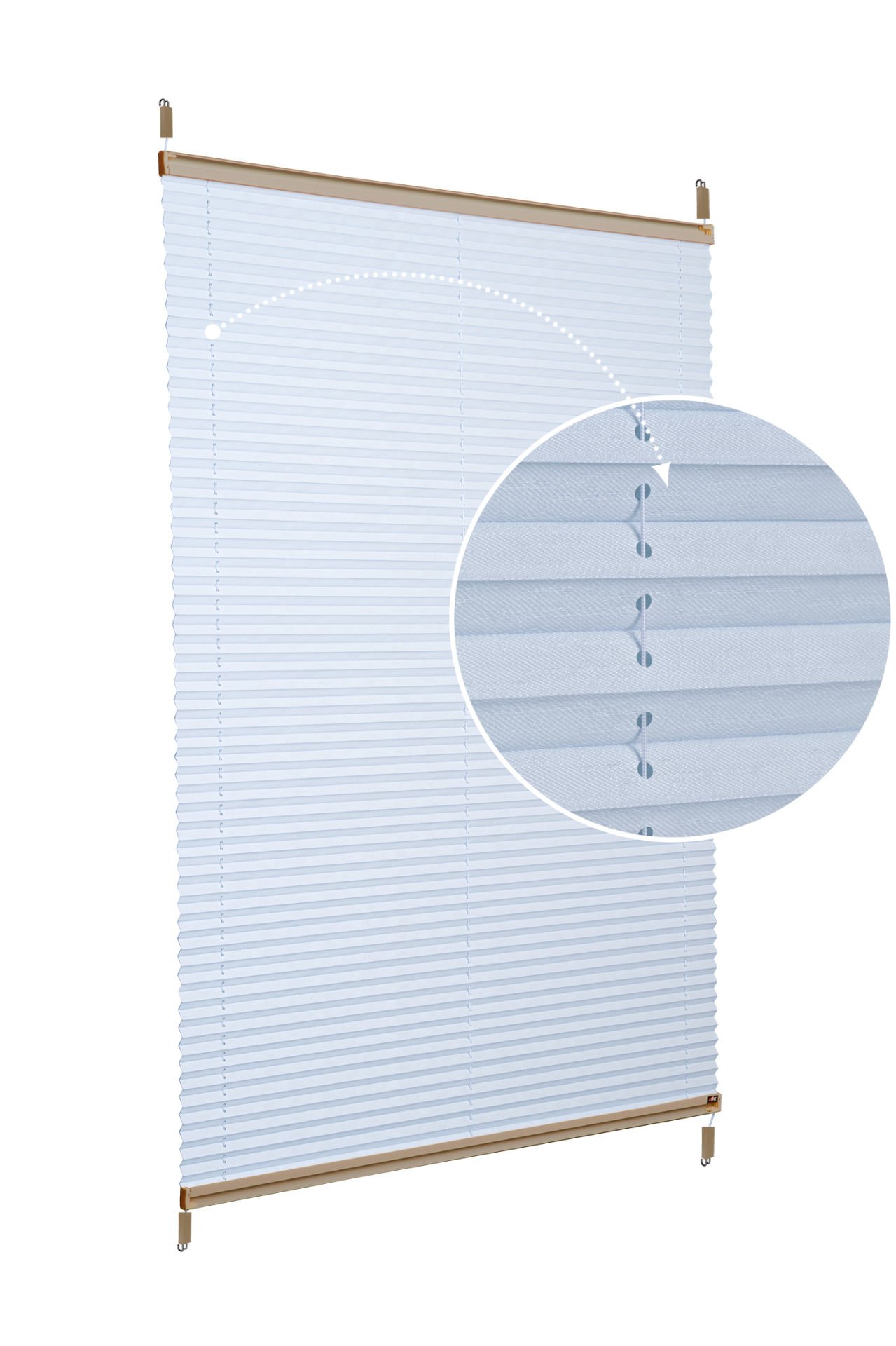 Easyfix Askılı Sistem (Desenli Kumaş) Abelia-Açık Gri -2255 - Bronz