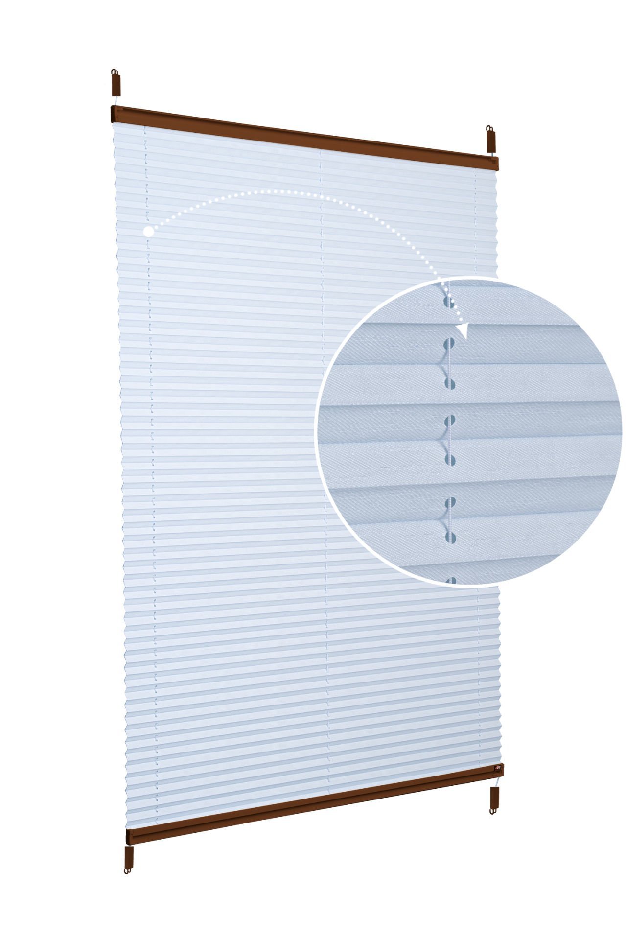 Easyfix Askılı Sistem (Desenli Kumaş) Abelia-Açık Gri -2255 - Kahverengi