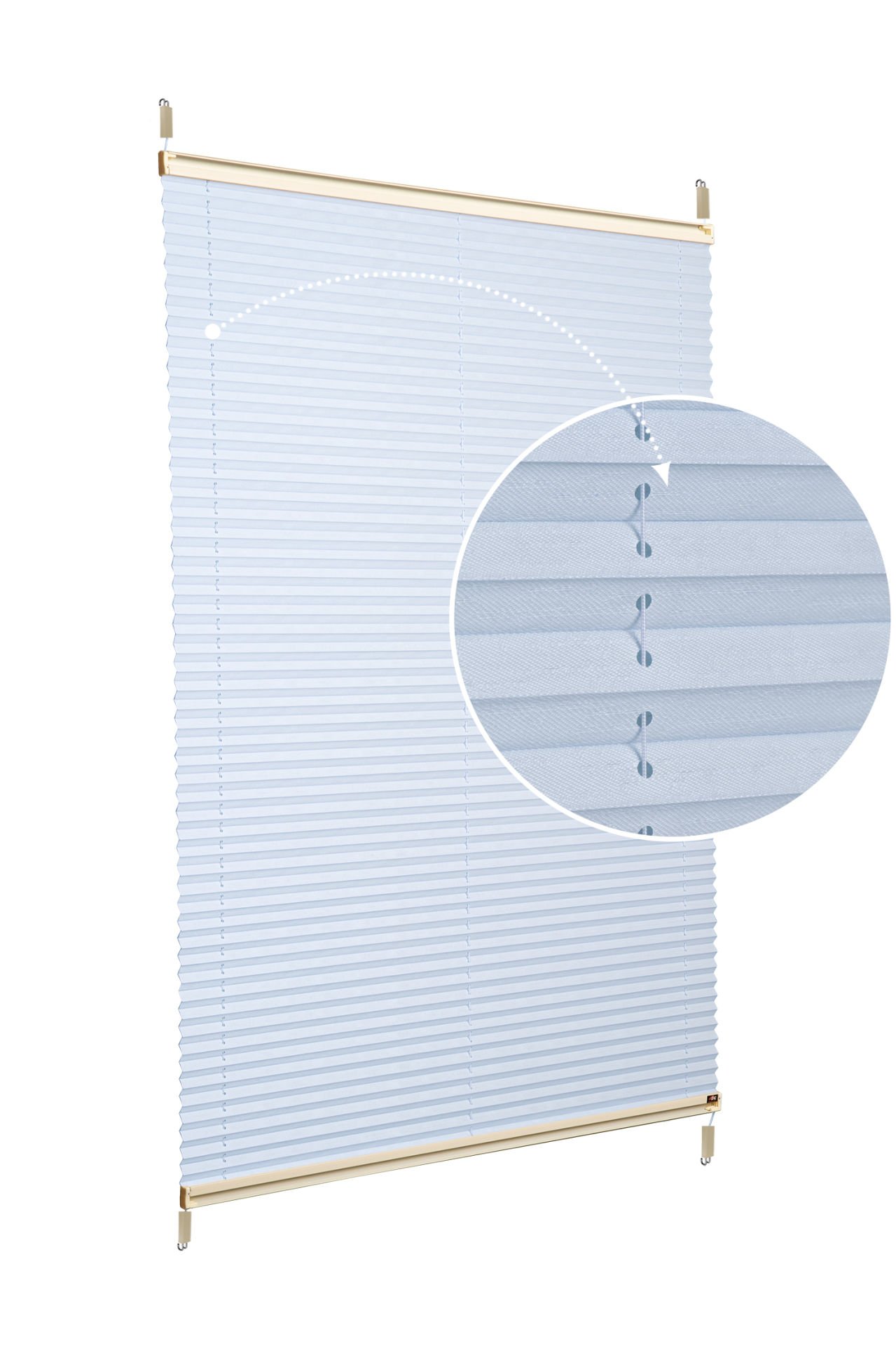 Easyfix Askılı Sistem (Desenli Kumaş) Abelia-Açık Gri -2255 - Krem