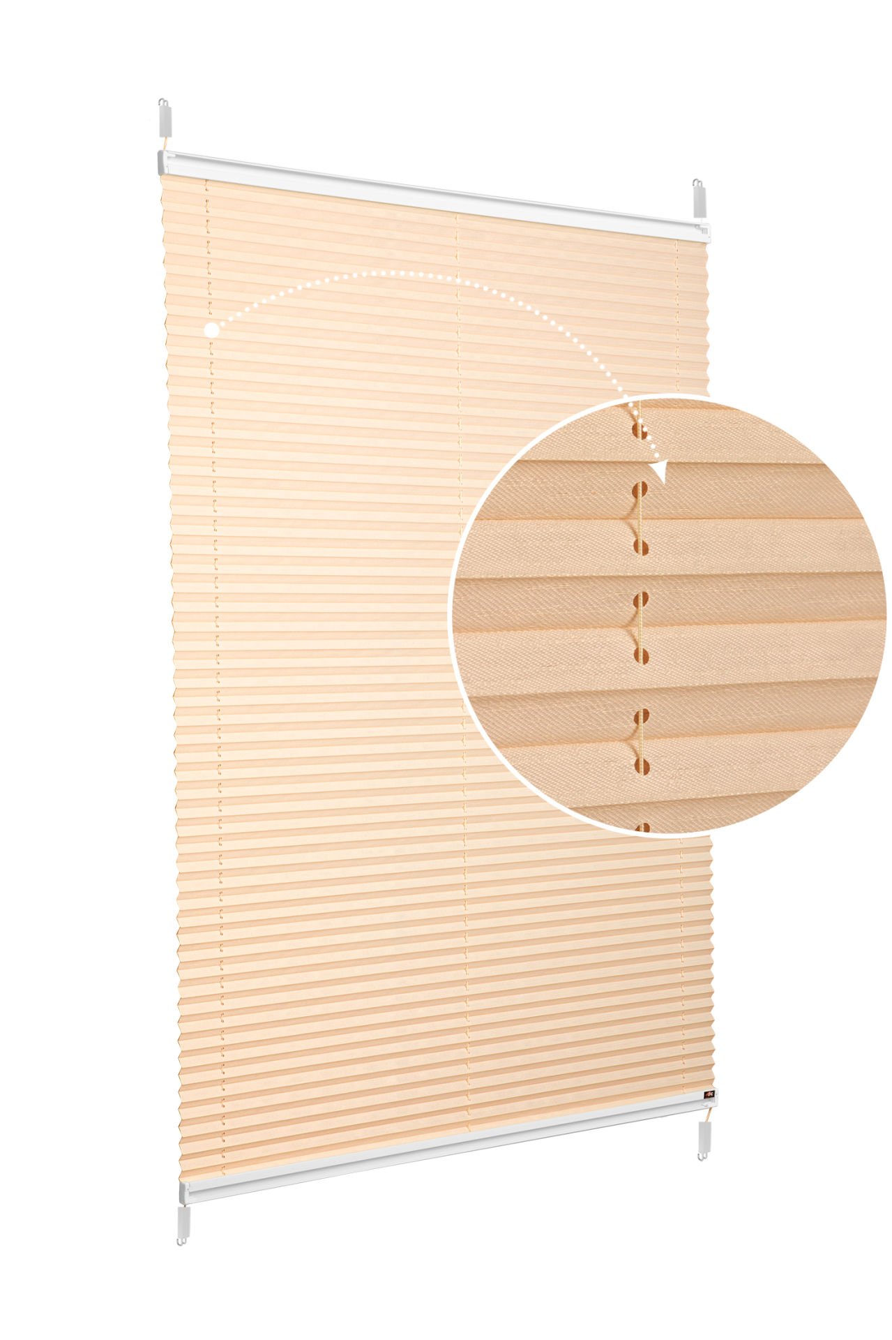 Easyfix Askılı Sistem (Desenli Kumaş) Abelia-Bej -69 - Beyaz