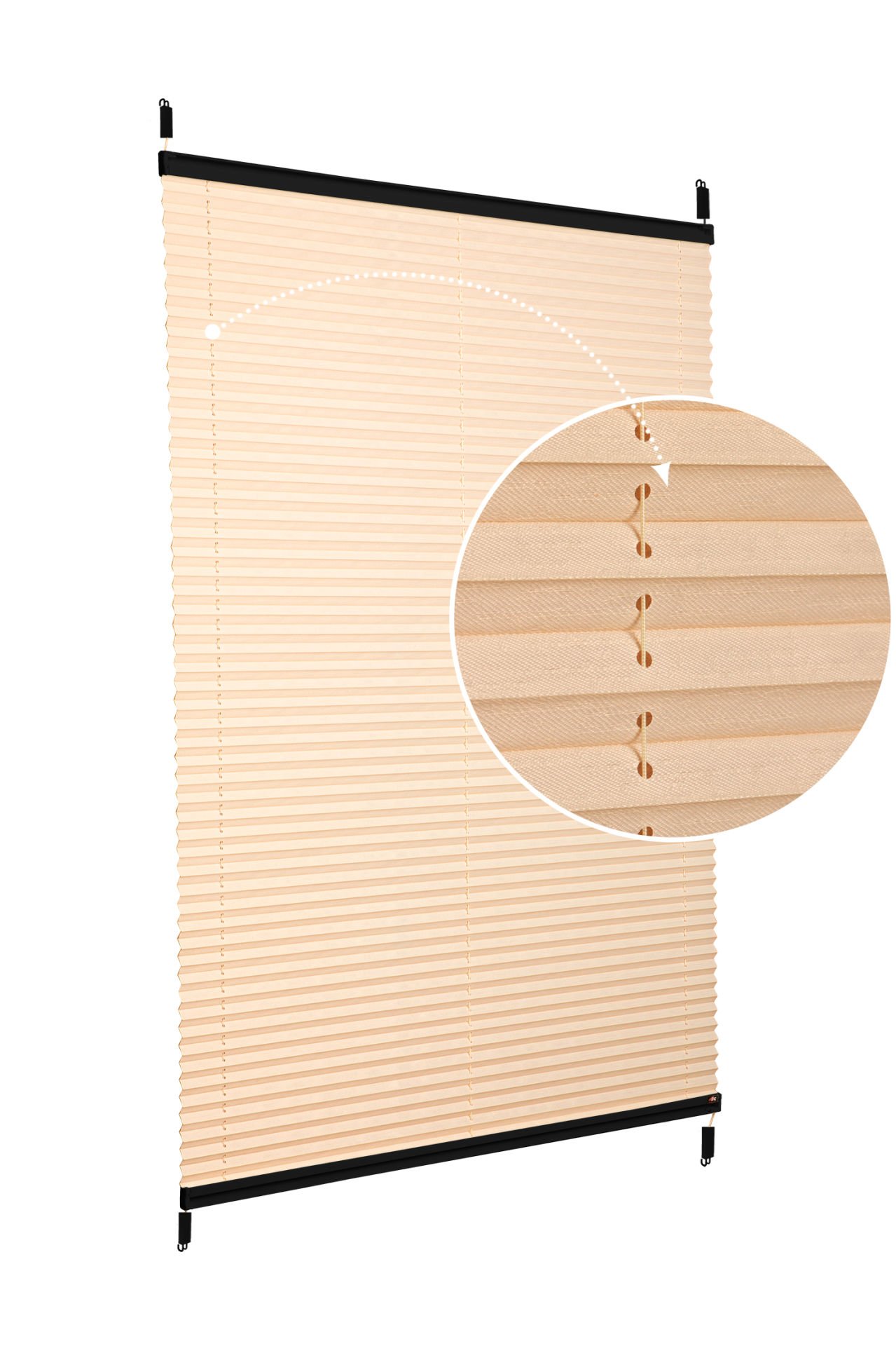 Easyfix Askılı Sistem (Desenli Kumaş) Abelia-Bej -69 - Siyah