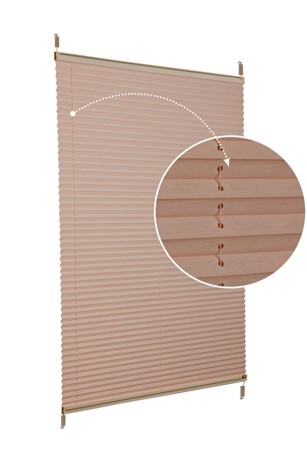 Easyfix Askılı Sistem (Desenli Kumaş) Abelia-Kahverengi -705 - Bronz