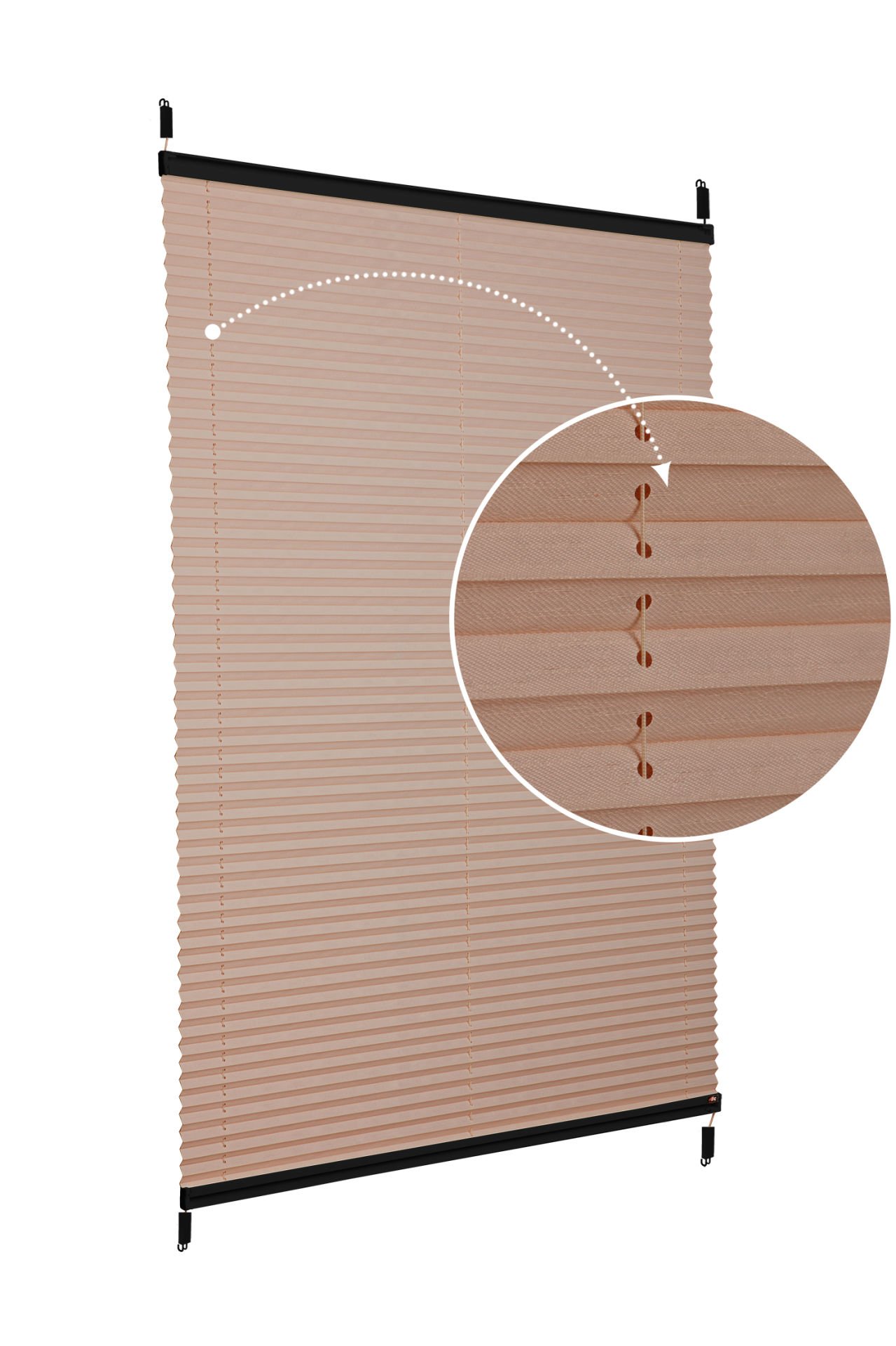 Easyfix Askılı Sistem (Desenli Kumaş) Abelia-Kahverengi -705 - Siyah