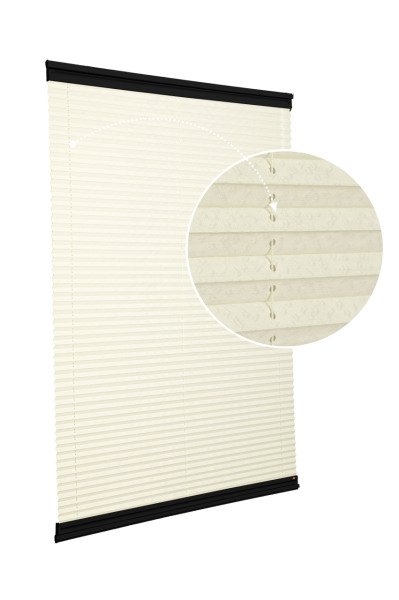 Yapıştırmalı Sistem (Desenli Kumaş) Lotus-Krem -502 - Siyah