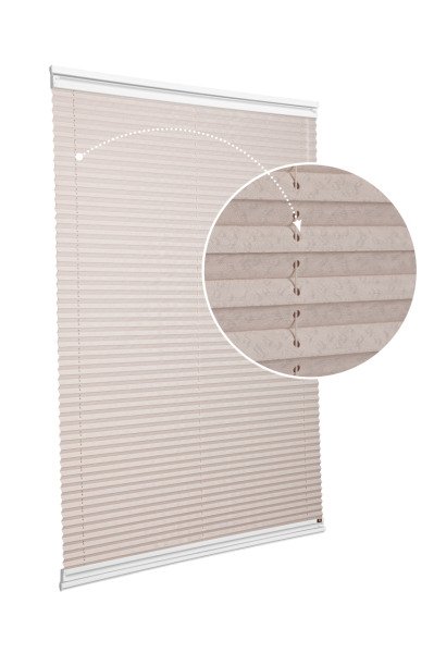 Yapıştırmalı Sistem (Desenli Kumaş) Lotus-Kül Gri -3078 - Beyaz