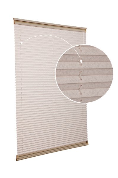 Yapıştırmalı Sistem (Desenli Kumaş) Lotus-Kül Gri -3078 - Bronz