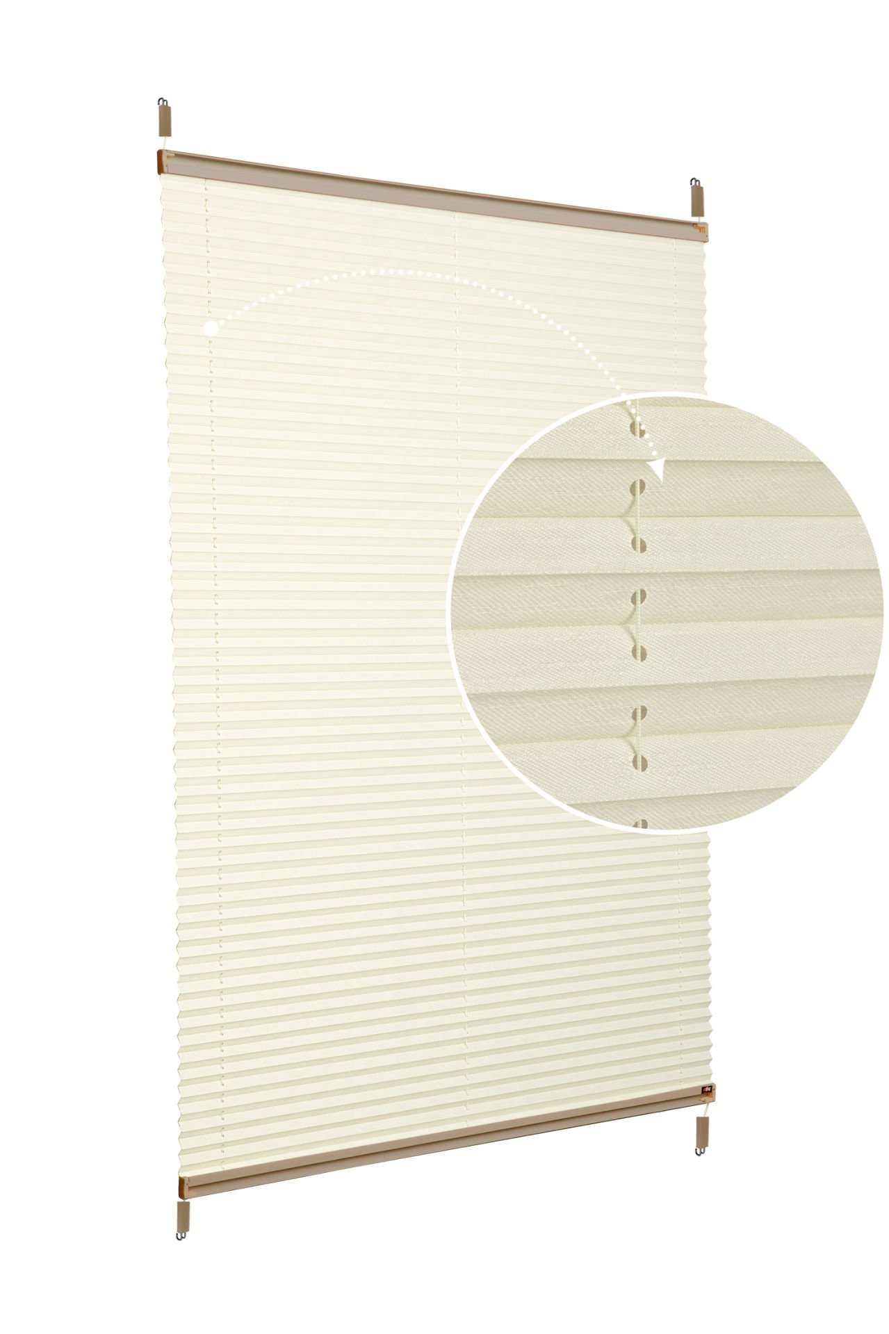 Easyfix Askılı Sistem (Desenli Kumaş) Abelia-Krem -502 - Bronz