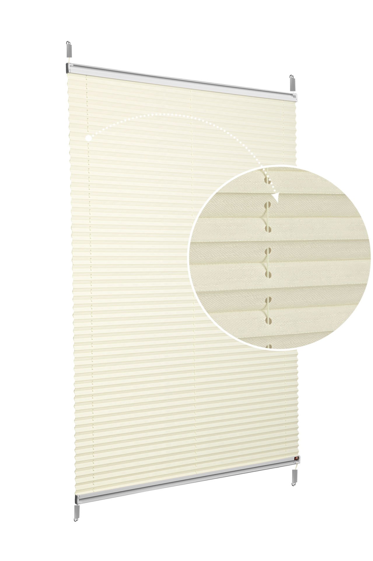 Easyfix Askılı Sistem (Desenli Kumaş) Abelia-Krem -502 - Gümüş Gri