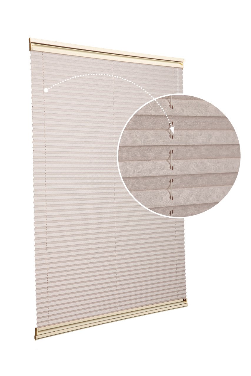 Yapıştırmalı Sistem (Desenli Kumaş) Lotus-Kül Gri -3078 - Krem