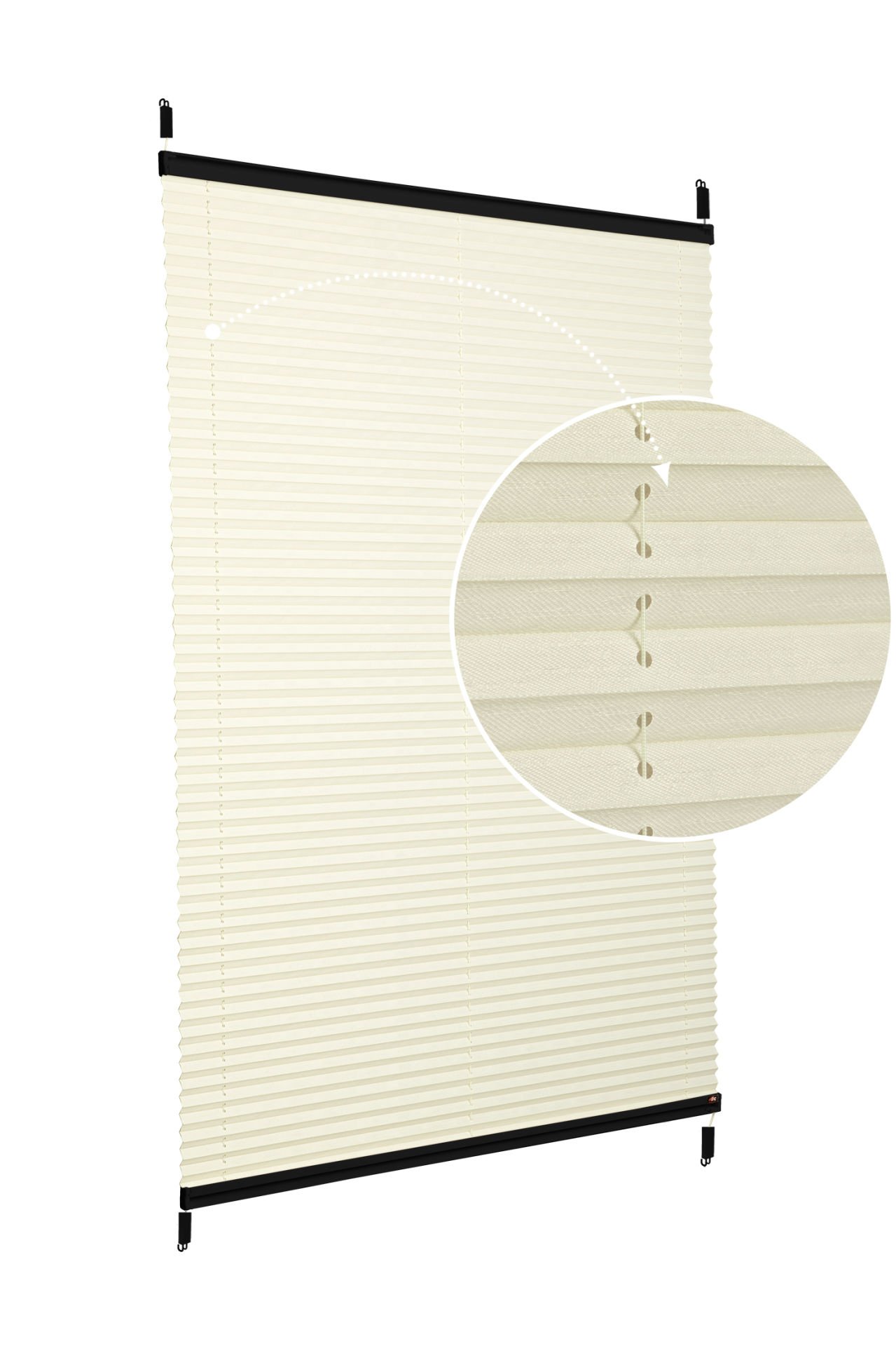 Easyfix Askılı Sistem (Desenli Kumaş) Abelia-Krem -502 - Siyah