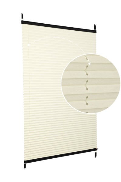 Easyfix Askılı Sistem (Desenli Kumaş) Abelia-Krem -502 - Siyah