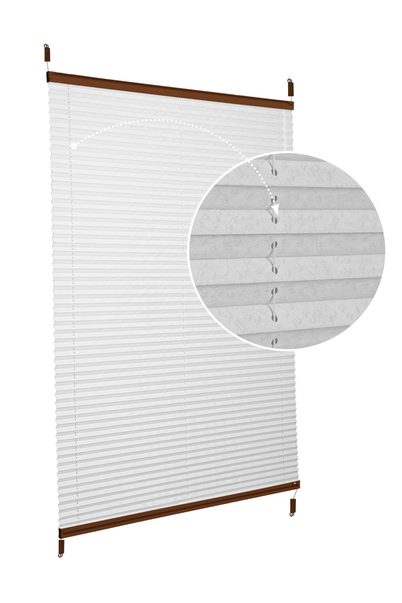 Easyfix Askılı Sistem (Desenli Kumaş) Lotus-A.Gri 3077 - Kahverengi