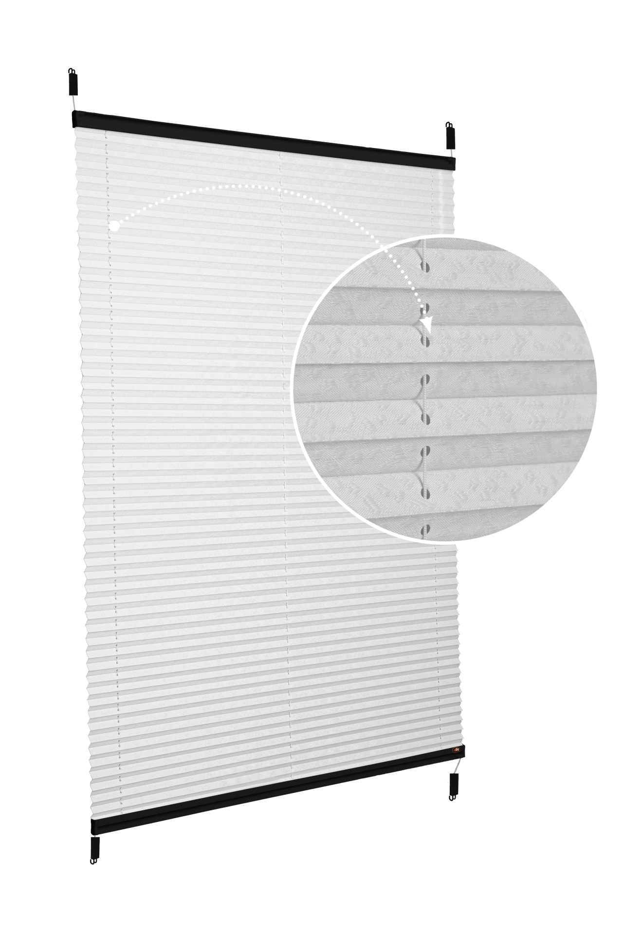 Easyfix Askılı Sistem (Desenli Kumaş) Lotus-A.Gri 3077 - Siyah