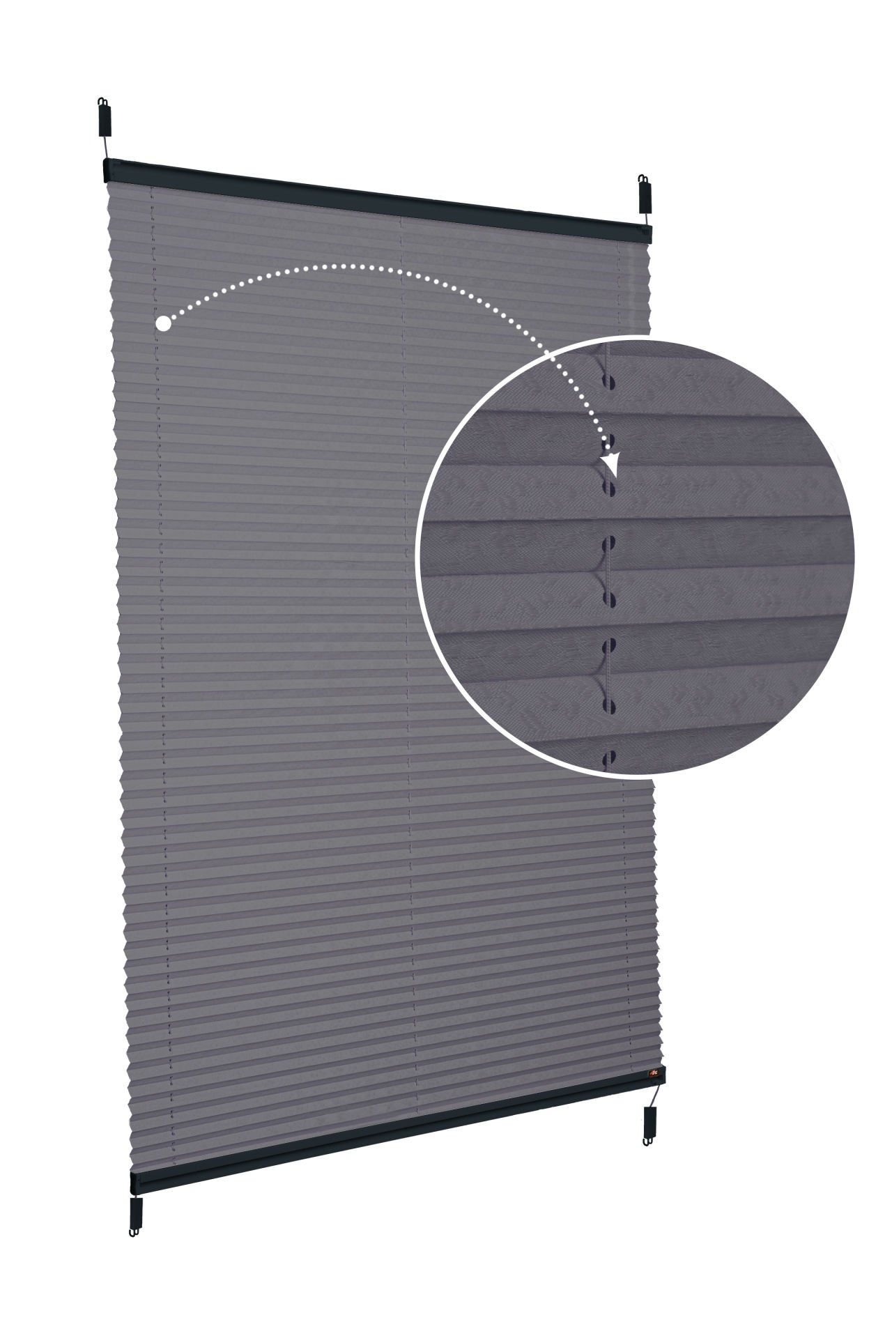 Easyfix Askılı Sistem (Desenli Kumaş) Lotus-Antresit Gri -2421 - Antresit Gri