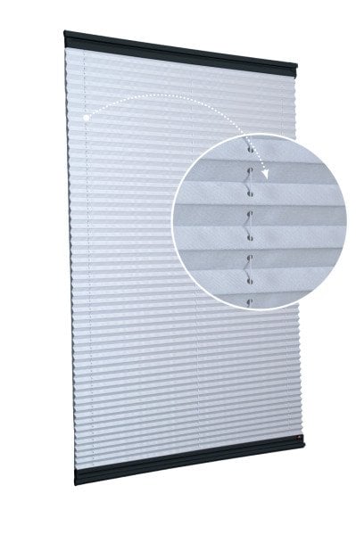 Yapıştırmalı Plise Perde (Düz Kumaş) Violet-A.Gri-2255 - Antresit Gri