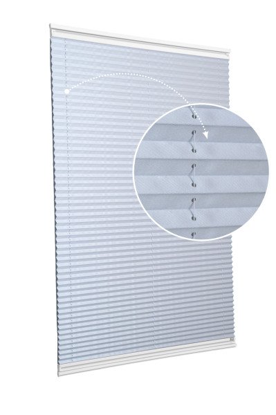 Yapıştırmalı Plise Perde (Düz Kumaş) Violet-A.Gri-2255 - Beyaz