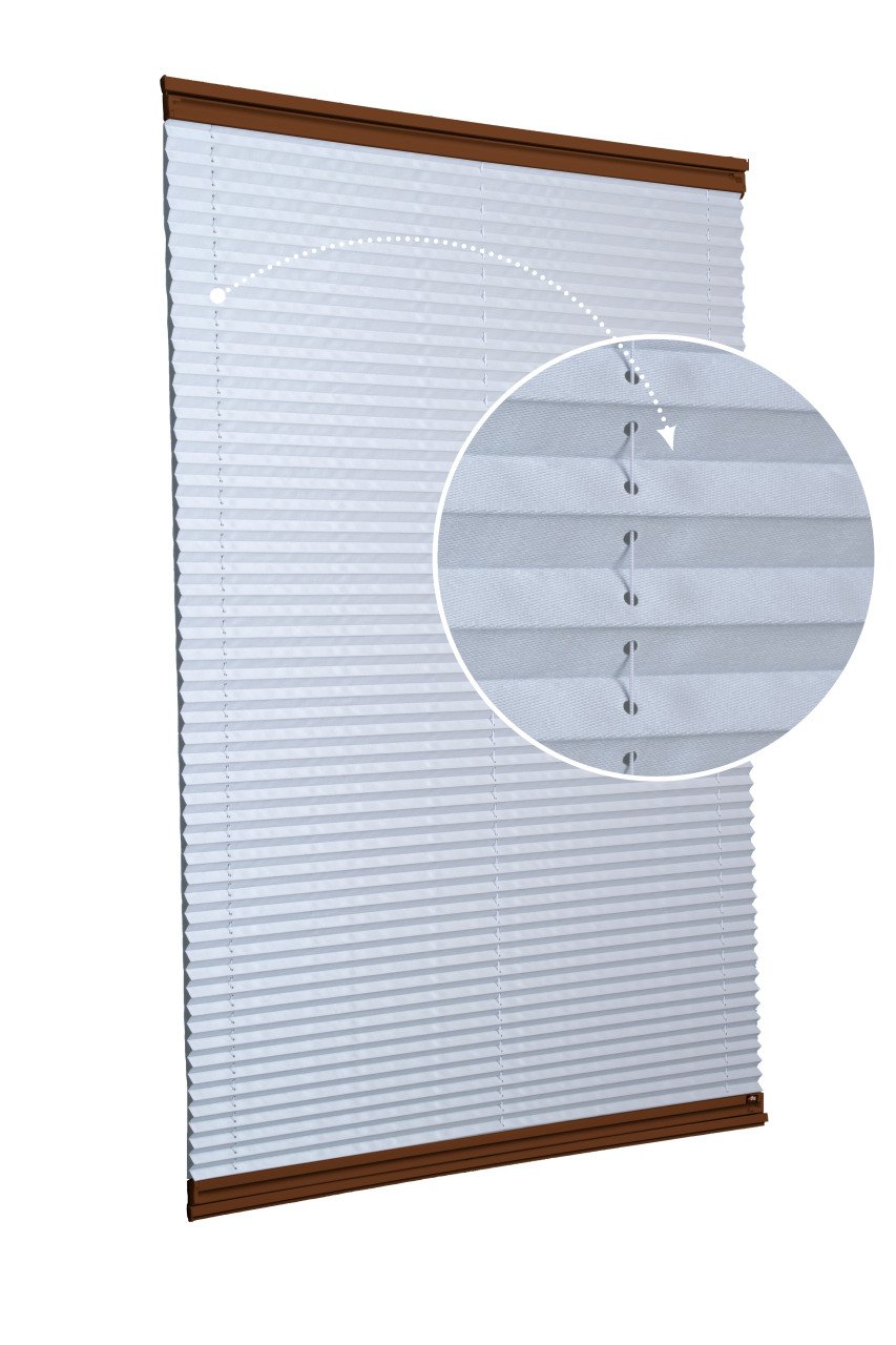 Yapıştırmalı Plise Perde (Düz Kumaş) Violet-A.Gri-2255 - Kahverengi