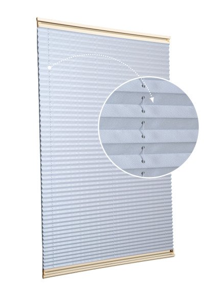 Yapıştırmalı Plise Perde (Düz Kumaş) Violet-A.Gri-2255 - Krem