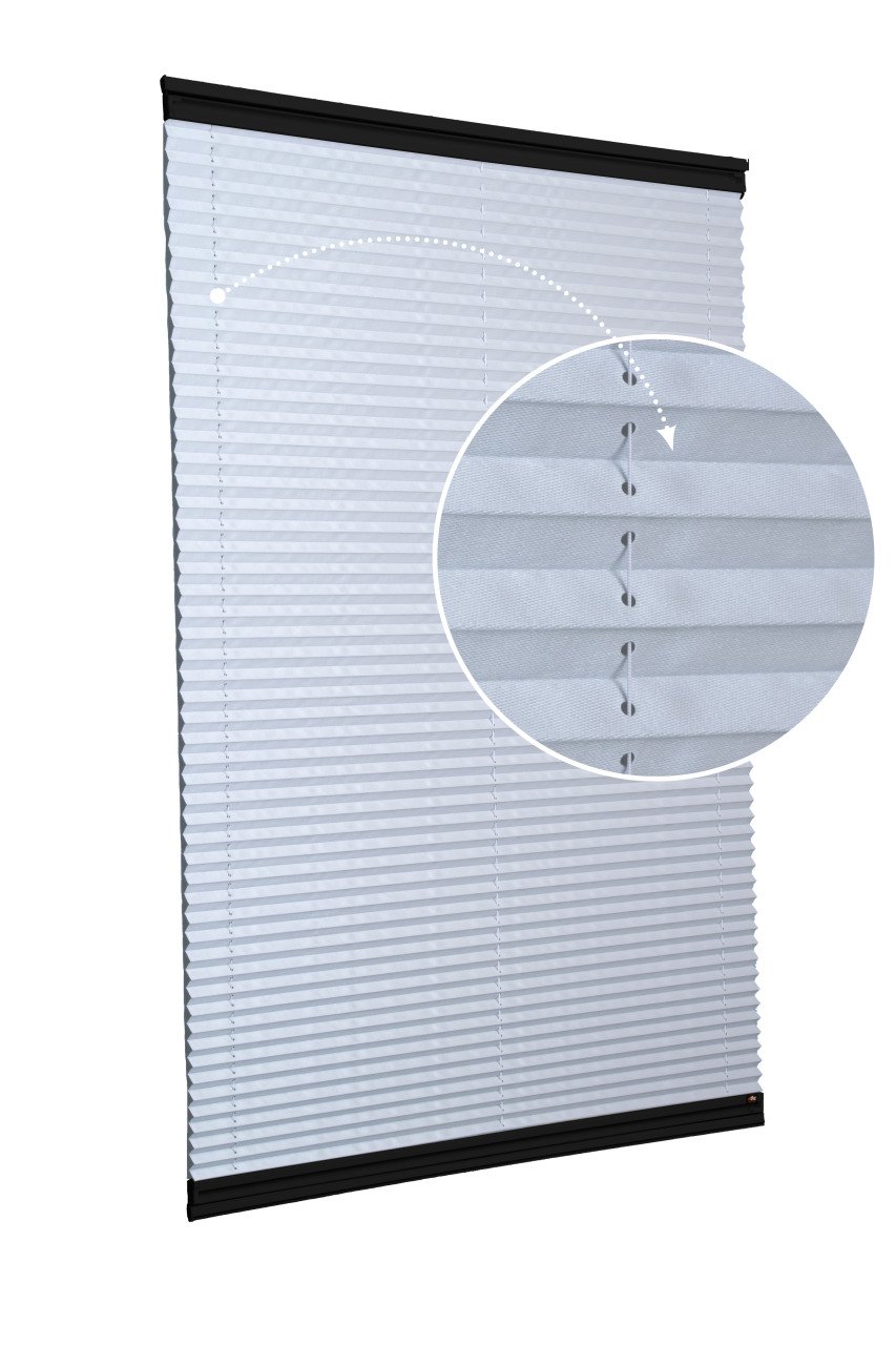 Yapıştırmalı Plise Perde (Düz Kumaş) Violet-A.Gri-2255 - Siyah