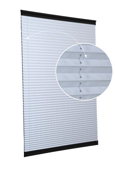 Yapıştırmalı Plise Perde (Düz Kumaş) Violet-A.Gri-2255 - Siyah