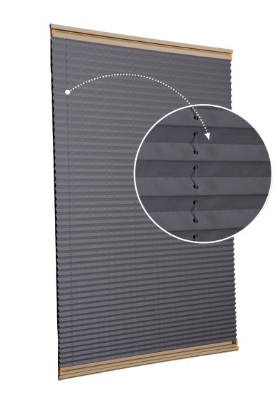 Yapıştırmalı Plise Perde (Düz Kumaş) Violet-Antresit-2421 - Bronz