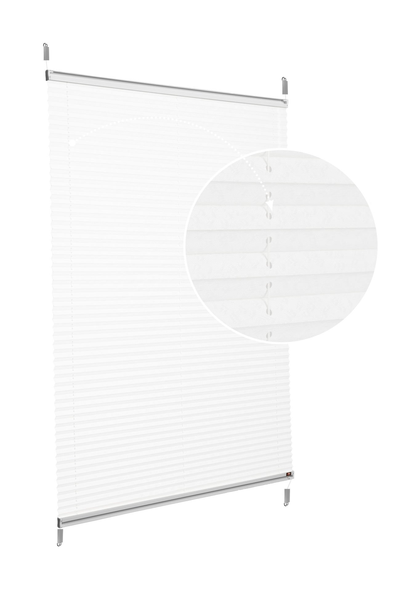 Easyfix Askılı Sistem (Desenli Kumaş) Lotus-Beyaz-01 - Gümüş Gri