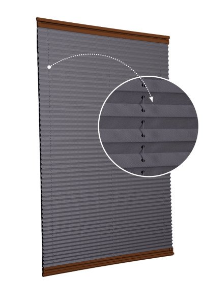 Yapıştırmalı Plise Perde (Düz Kumaş) Violet-Antresit-2421 - Kahverengi