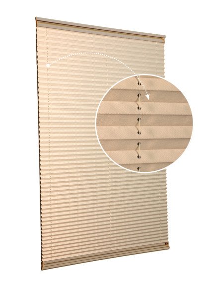 Yapıştırmalı Plise Perde (Düz Kumaş) Violet-Bej-69 - Bronz