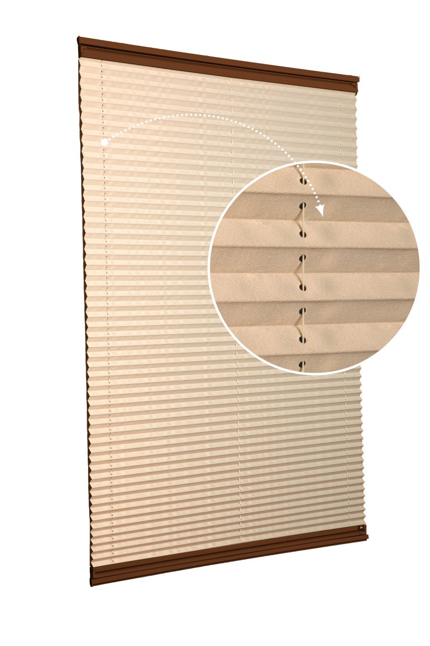 Yapıştırmalı Plise Perde (Düz Kumaş) Violet-Bej-69 - Kahverengi