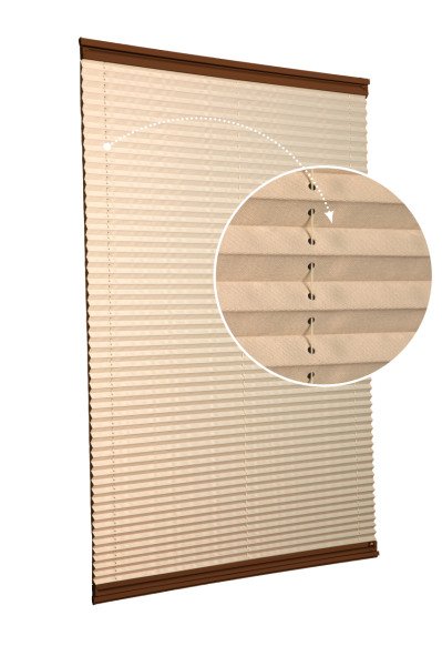 Yapıştırmalı Plise Perde (Düz Kumaş) Violet-Bej-69 - Kahverengi