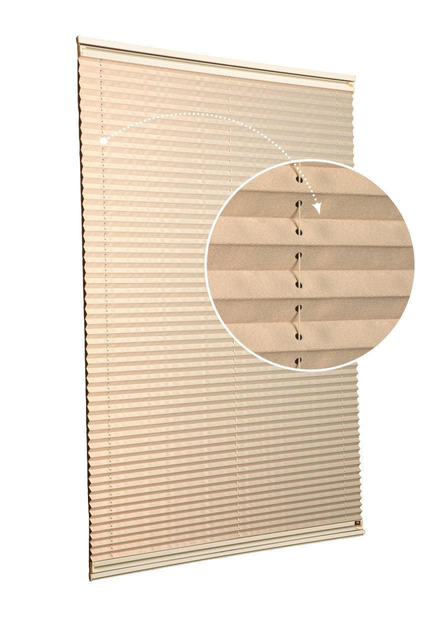 Yapıştırmalı Plise Perde (Düz Kumaş) Violet-Bej-69 - Krem