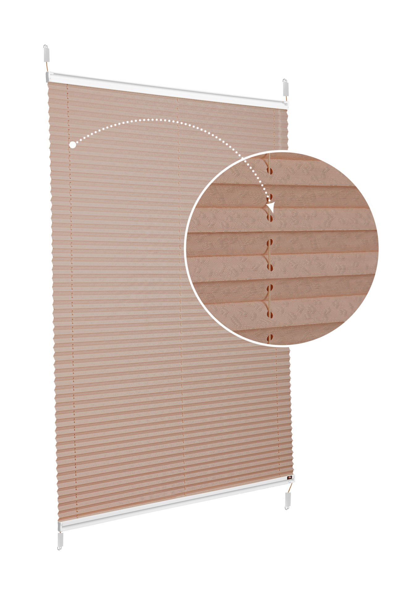 Easyfix Askılı Sistem (Desenli Kumaş) Lotus-Kahverengi -705 - Beyaz