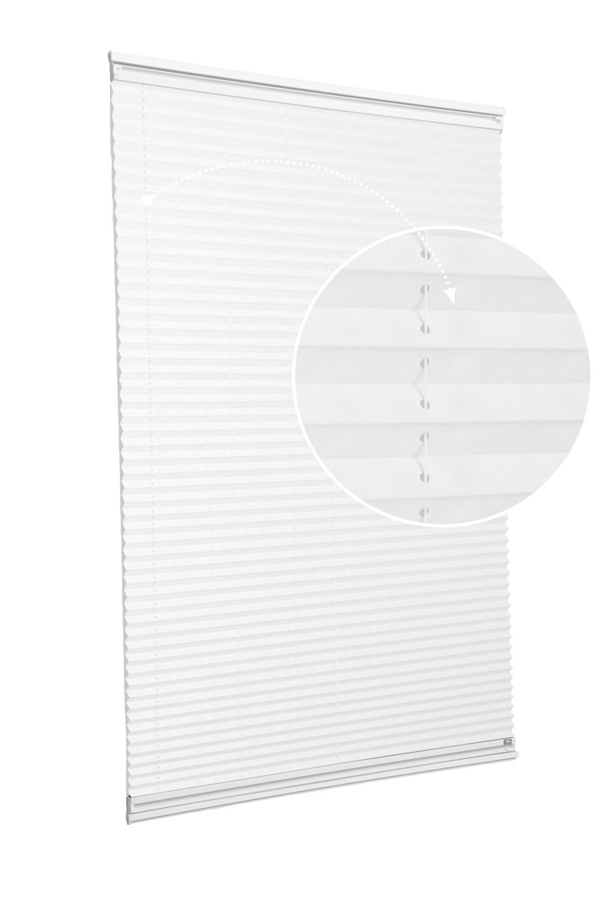 Yapıştırmalı Plise Perde (Düz Kumaş) Violet-Beyaz 01 - Gümüş Gri