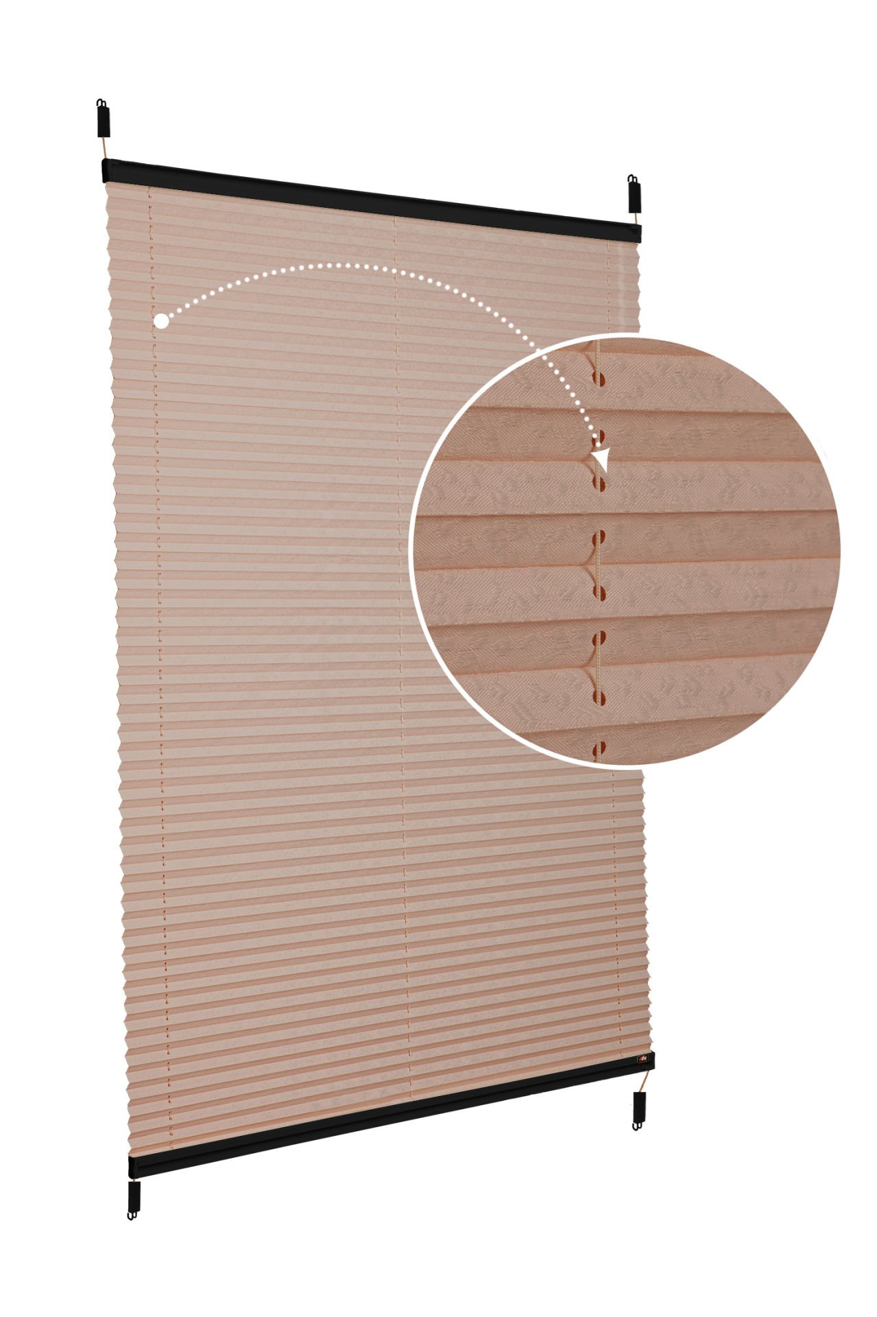 Easyfix Askılı Sistem (Desenli Kumaş) Lotus-Kahverengi -705 - Siyah