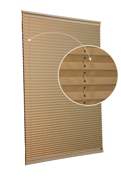 Yapıştırmalı Plise Perde (Düz Kumaş) Violet-Bronz-519 - Bronz