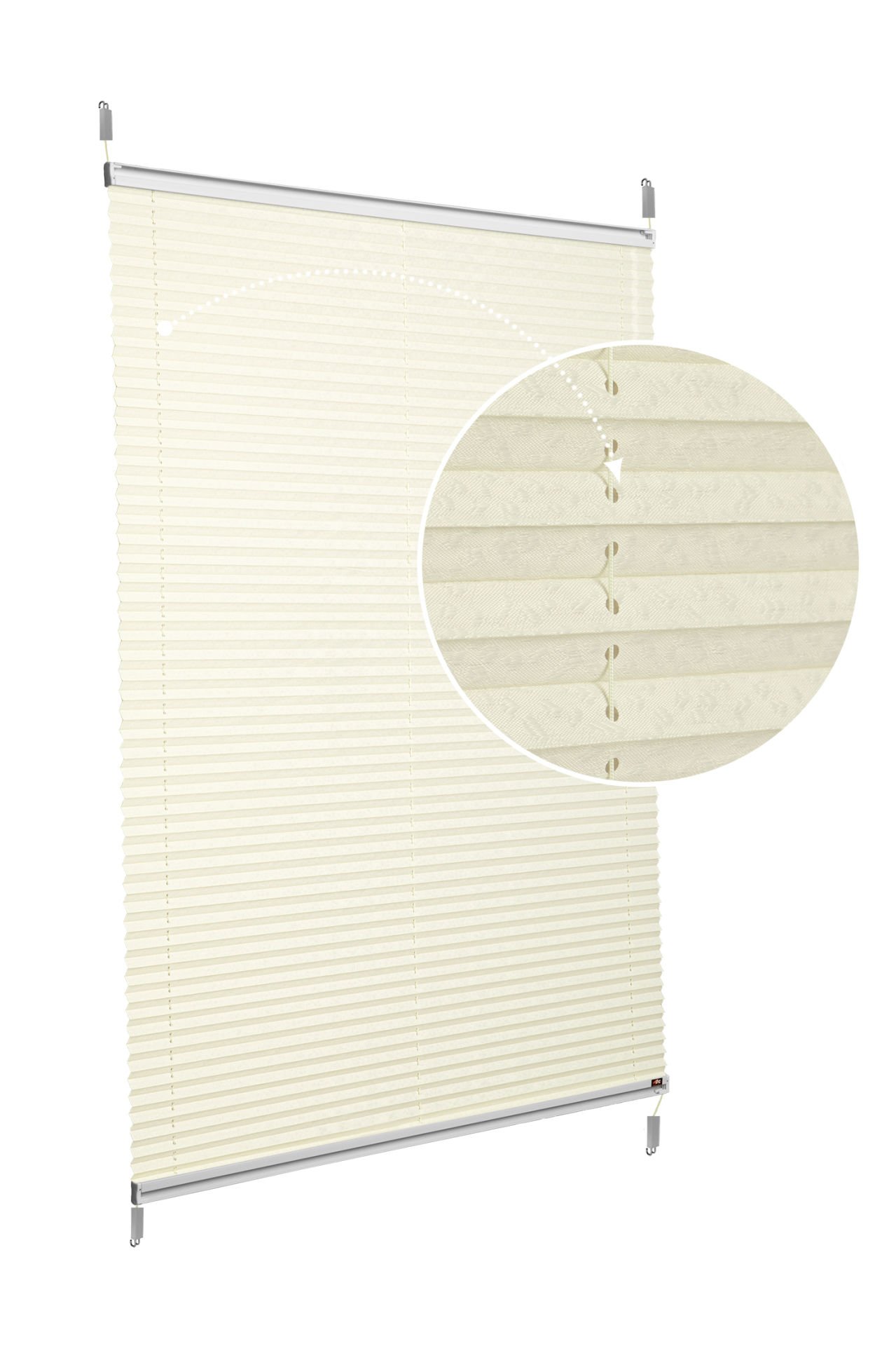 Easyfix Askılı Sistem (Desenli Kumaş) Lotus-Krem -502 - Gümüş Gri