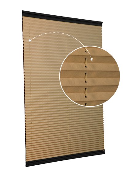 Yapıştırmalı Plise Perde (Düz Kumaş) Violet-Bronz-519 - Siyah