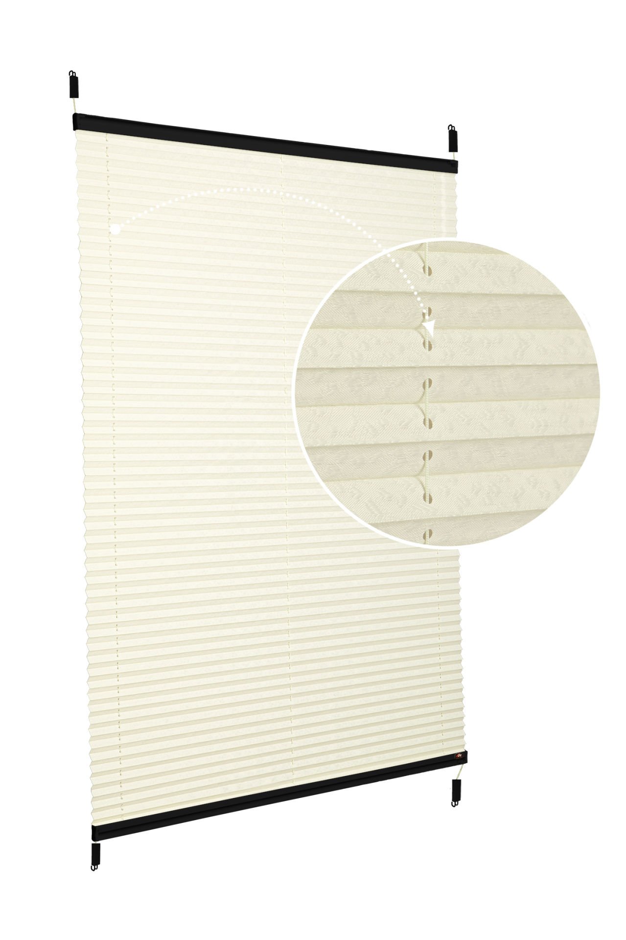 Easyfix Askılı Sistem (Desenli Kumaş) Lotus-Krem -502 - Siyah