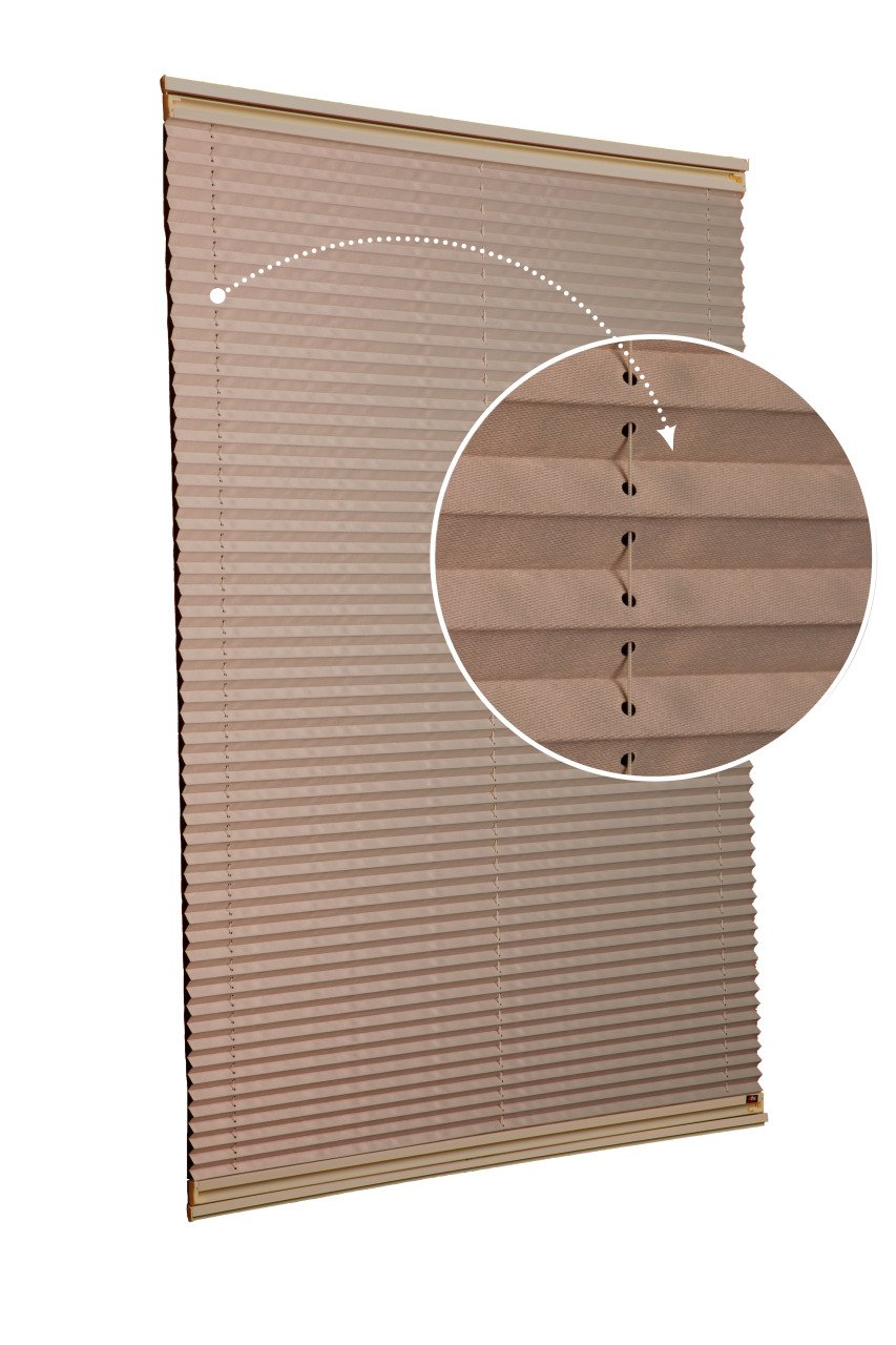 Yapıştırmalı Plise Perde (Düz Kumaş) Violet-Kahverengi-705 - Bronz