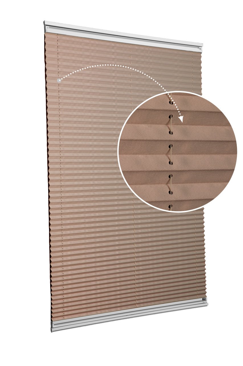 Yapıştırmalı Plise Perde (Düz Kumaş) Violet-Kahverengi-705 - Gümüş Gri