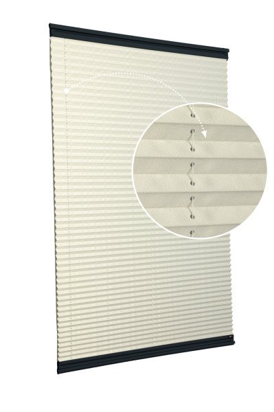 Yapıştırmalı Plise Perde (Düz Kumaş) Violet-Krem 502 - Antresit Gri