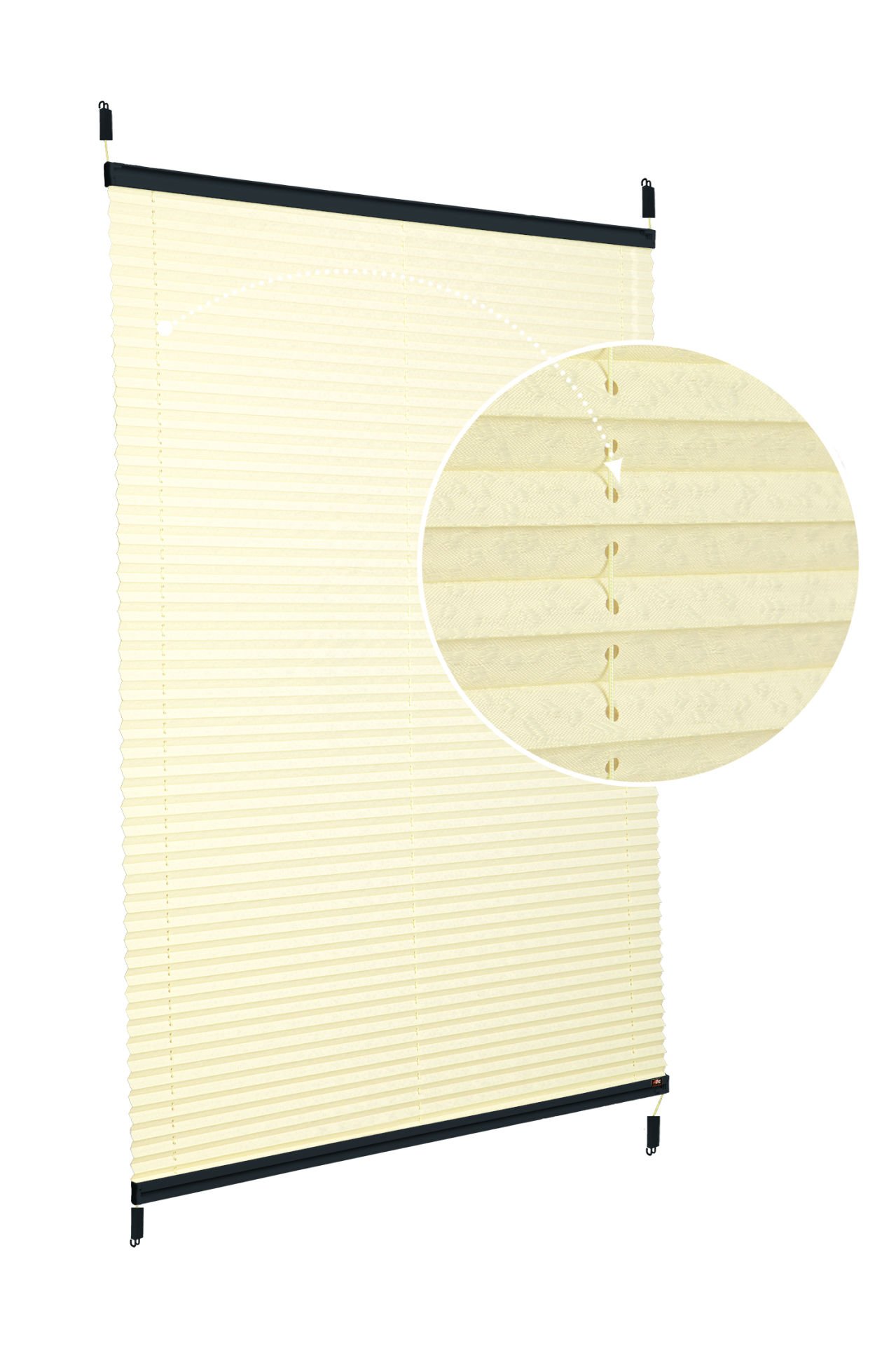 Easyfix Askılı Sistem (Desenli Kumaş) Lotus-Sarı -726 - Antresit Gri