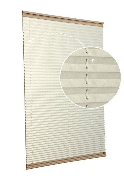 Yapıştırmalı Plise Perde (Düz Kumaş) Violet-Krem 502 - Bronz