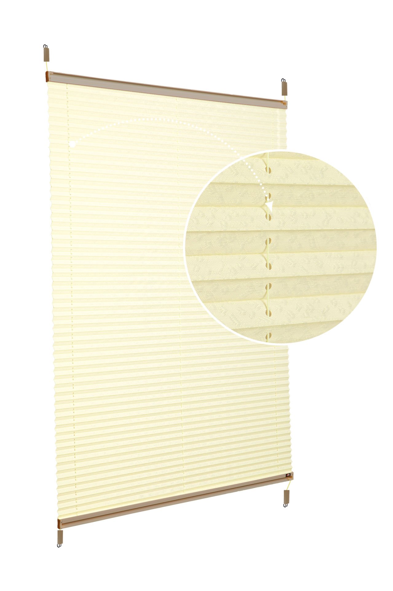 Easyfix Askılı Sistem (Desenli Kumaş) Lotus-Sarı -726 - Bronz