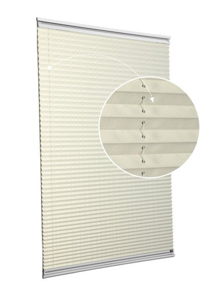 Yapıştırmalı Plise Perde (Düz Kumaş) Violet-Krem 502 - Gümüş Gri