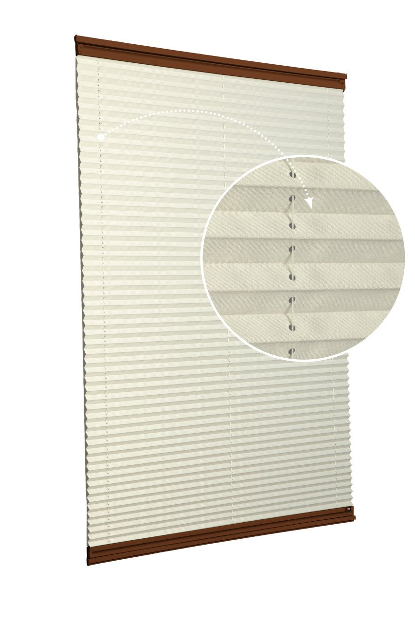 Yapıştırmalı Plise Perde (Düz Kumaş) Violet-Krem 502 - Kahverengi