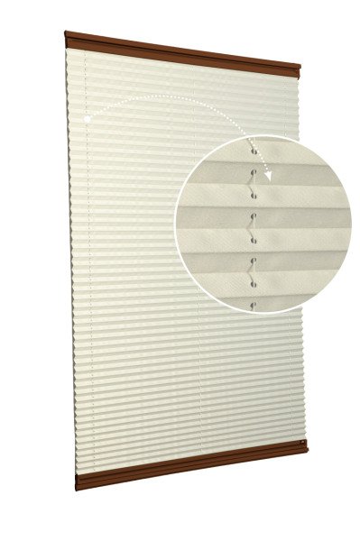 Yapıştırmalı Plise Perde (Düz Kumaş) Violet-Krem 502 - Kahverengi